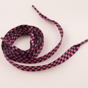 Shoe Laces Chessboard Pink