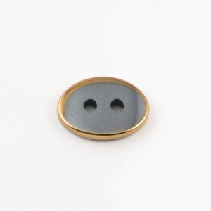 Button Hematite Bronze Outline