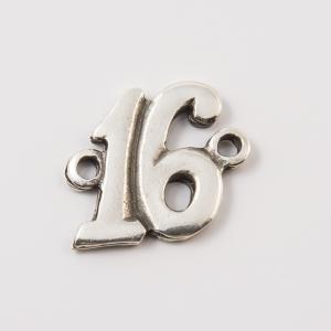 Metal Charm 16 Silver (1.7x1.5cm)