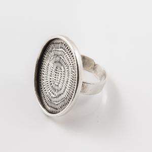 Ring Base Silver Oval 3x2.4cm