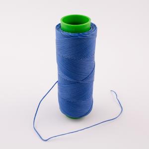 Waxed Cotton Cord Blue 100m