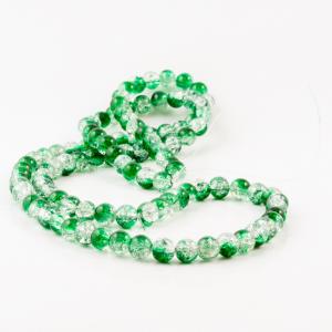 Crystal Crack Beads Green-Transparent
