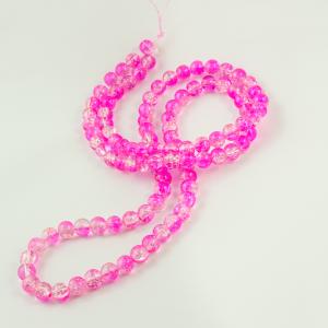 Crystal Crack Beads Pink-Transparent