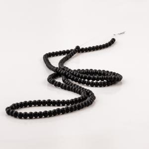 Glass Beads Black Matte (4mm)