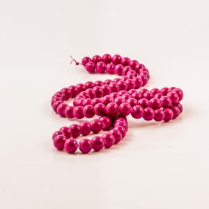 Glass Beads Bright Fuchsia 8mm