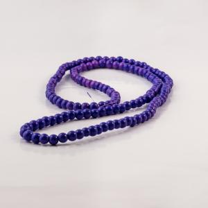 Γυάλινες Χάντρες Μοβ (6mm)