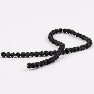 Rows Lava Beads Black (6mm)