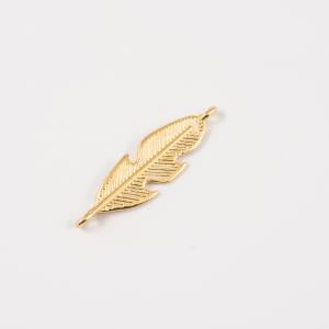 Gold Plated Metal Leaf (2.9x0.8cm)