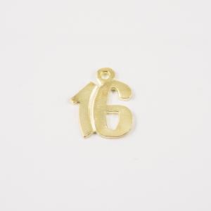 Gold Plated Metal Charm 16 (1.9x1.5cm)