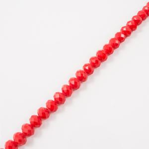 Set Polygonal Beads Red 8mm
