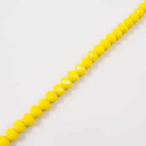 Set Polygonal Beads Yellow 8mm