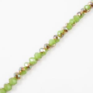 Polygonal Beads Green-Brown 8mm