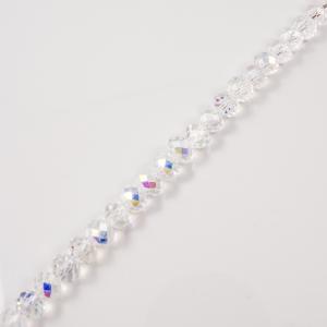 Polygonal Beads Transparent Iridescent