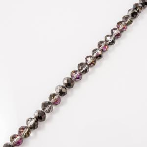 Polygonal Beads Gray-Purple (8mm)