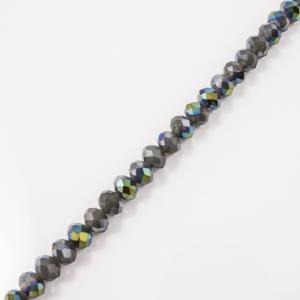 Polygonal Beads Gray-Blue (8mm)