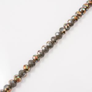Polygonal Beads Gray-Brown (8mm)