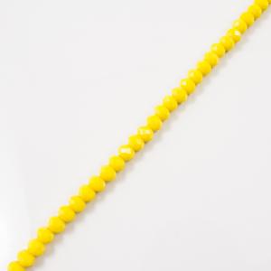 Σειρά Πολυγωνικές Χάντρες Κίτρινες 6mm