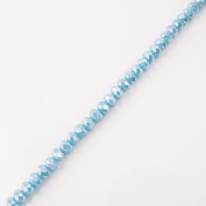 Set Polygonal Beads Light Blue 6mm