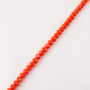 Σειρά Πολυγωνικές Χάντρες Πορτοκαλί 6mm