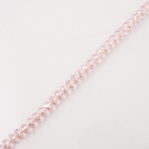 Polygonal Beads Transparent-Pink (6mm)