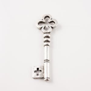 Metal "Key" Silver (6.4x1.8cm)