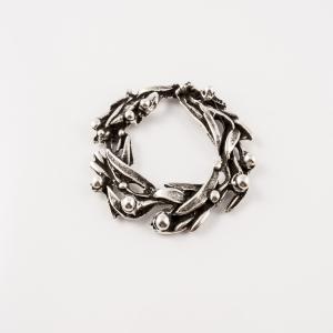 Metal "Wreath" Silver (4.7x4.5cm)