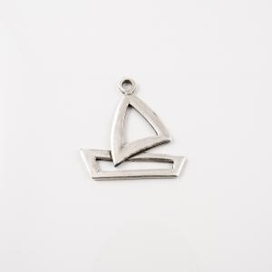 Metal "Boat" Silver (4x3.4cm)
