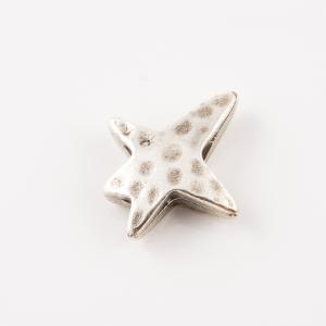 Μεταλλικό "Αστέρι" Ασημί (2.6x2.3cm)