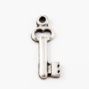 Metal "Key" Silver (2.4x0.8cm)