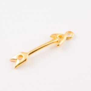 Gold Plated Metal Arrow (3.5x0.7cm)