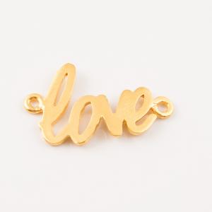 Gold Plated "love" (2x1.2cm)