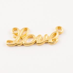 Gold Plated "Love" (2.8x1cm)