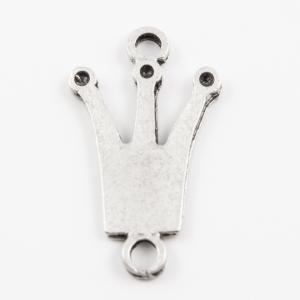 Μεταλλική Κορώνα Ασημί (2.2x1.3cm)