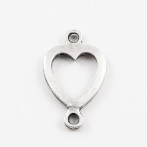 Metal "Heart" Silver (1.8x1.1cm)