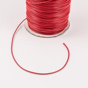 Waxed Linnen Cord Red (1mm)