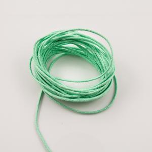 Waxed Cotton Cord Bright Seafoam Green