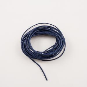 Waxed Cotton Cord Dark Navy Blue