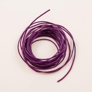 Waxed Cotton Cord Purple 1mm