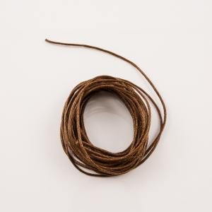 Waxed Cotton Cord Brown 1mm