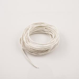 Waxed Cotton Cord White 1mm