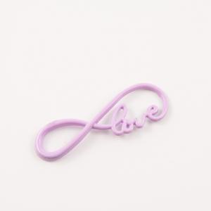 Metal Infinity-love Lilac (3.9x1.3cm)