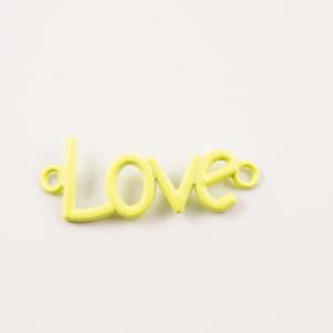 Μεταλλικό "Love" Κίτρινο (4.1x1.6cm)