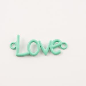 Metal "Love" Seafoam Green (4.1x1.6cm)