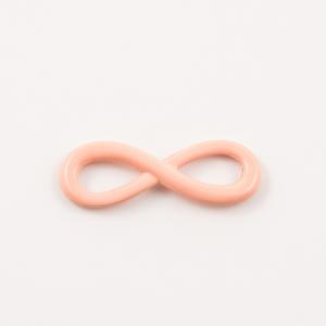 Metal Infinity Salmon (2.4x0.8cm)