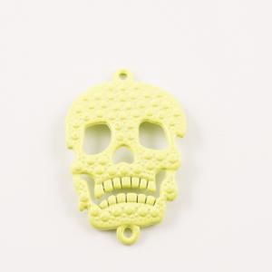 Metal Skull Yellow 3.4x2.2cm