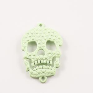 Metal Skull Light Green 3.4x2.2cm
