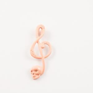 Metal Tremble Clef Salmon 4x1.5cm