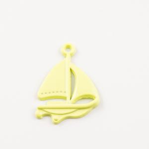 Metal Boat Yellow (1.3x1.7cm)