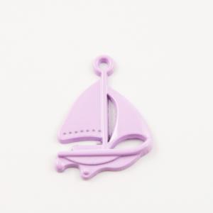 Metal Boat Lilac (1.3x1.7cm)