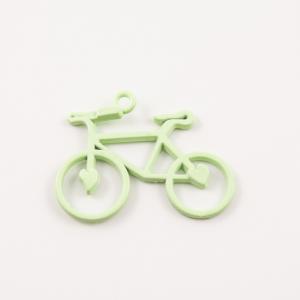 Metal Bicycle Light Green 3.2x2.4cm